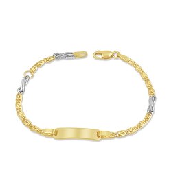 18k yellow & white gold baby bracelet