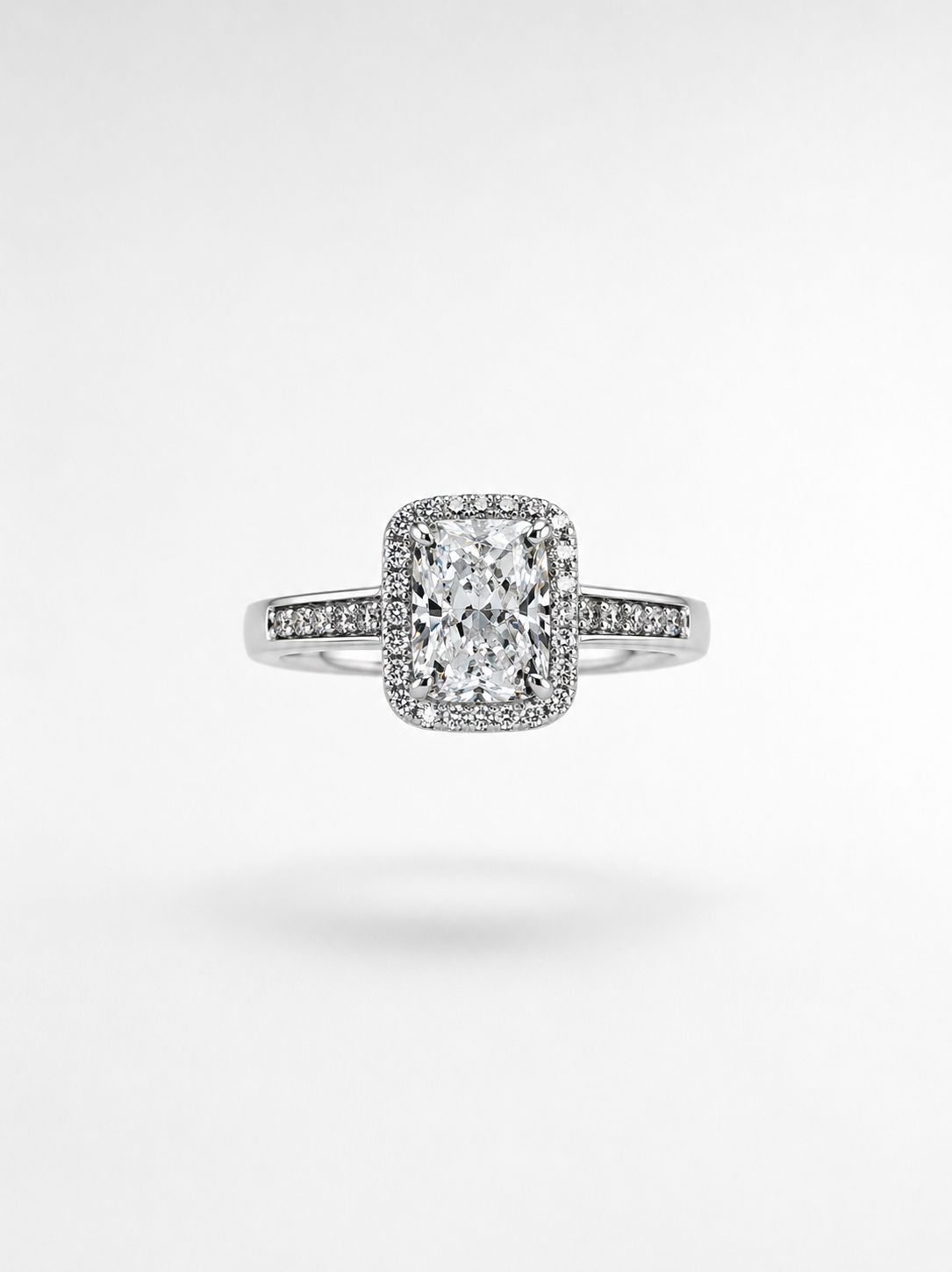 18k wit goud verlovingsring met 0,93ct lab diamanten