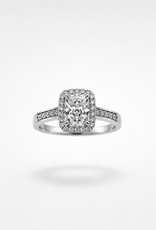 18k wit goud verlovingsring met 0,93ct lab diamanten