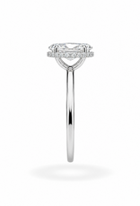18k white gold engagement ring with 1,27ct lab diamonds