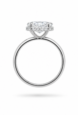 18k white gold engagement ring with 1,27ct lab diamonds