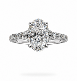 18k wit goud verlovingsring met 2,55ct lab diamanten