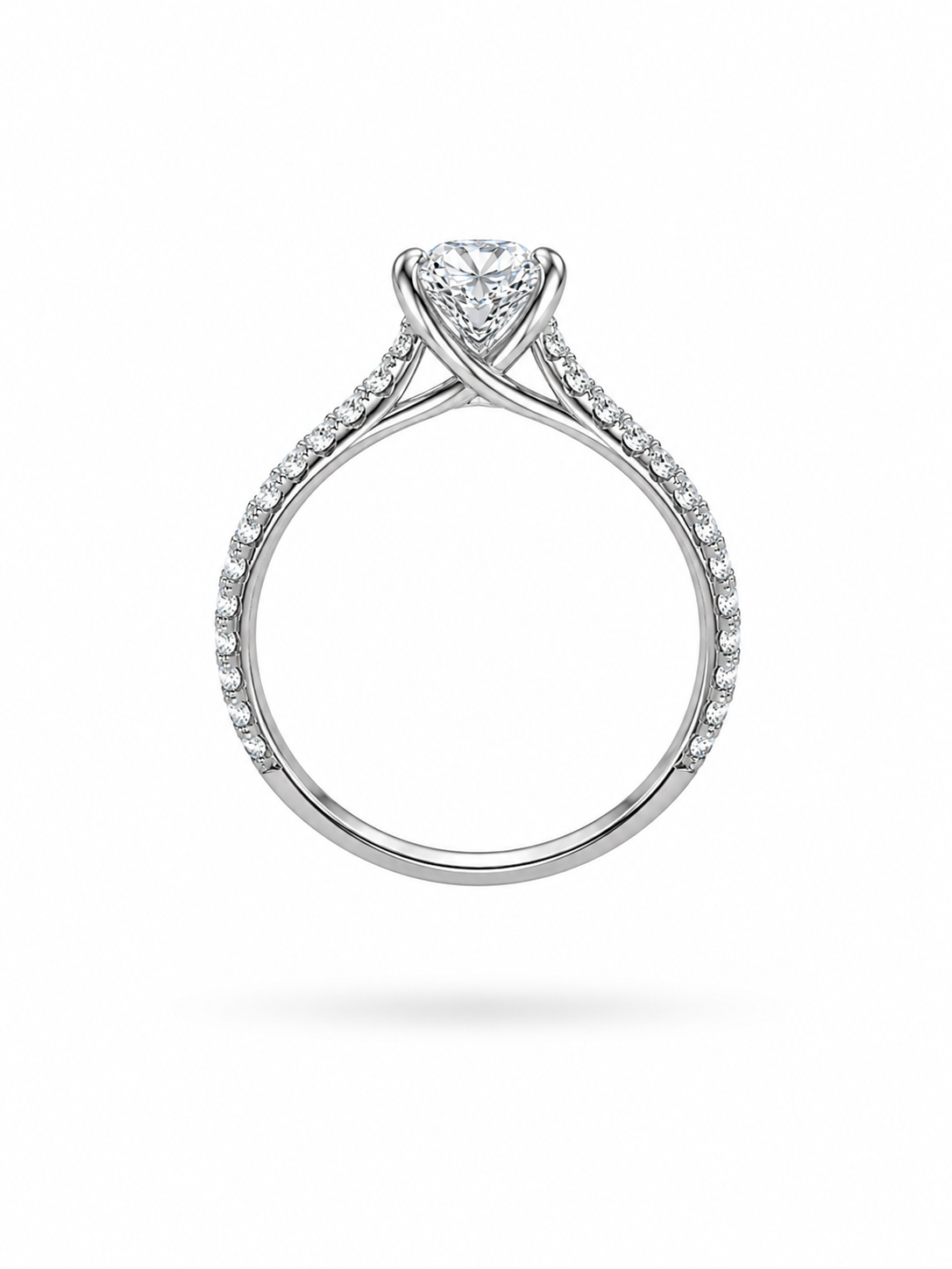 18k wit goud verlovingsring met 2,55ct lab diamanten