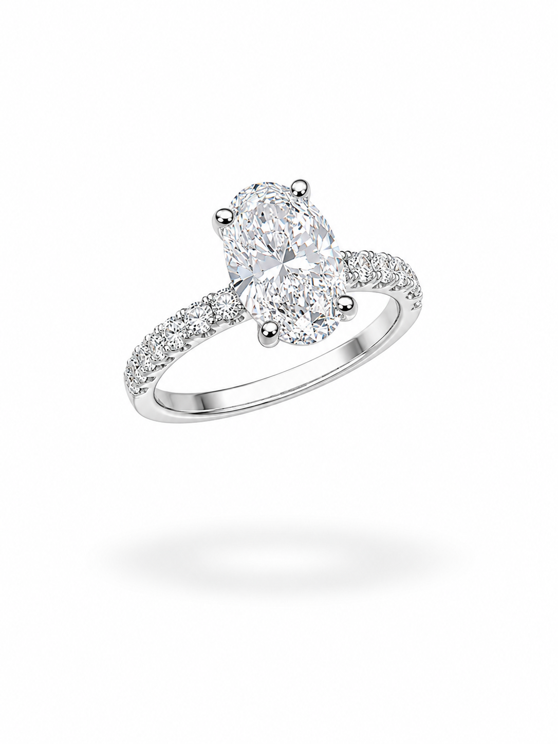 18k wit goud verlovingsring met 2,50ct lab diamanten