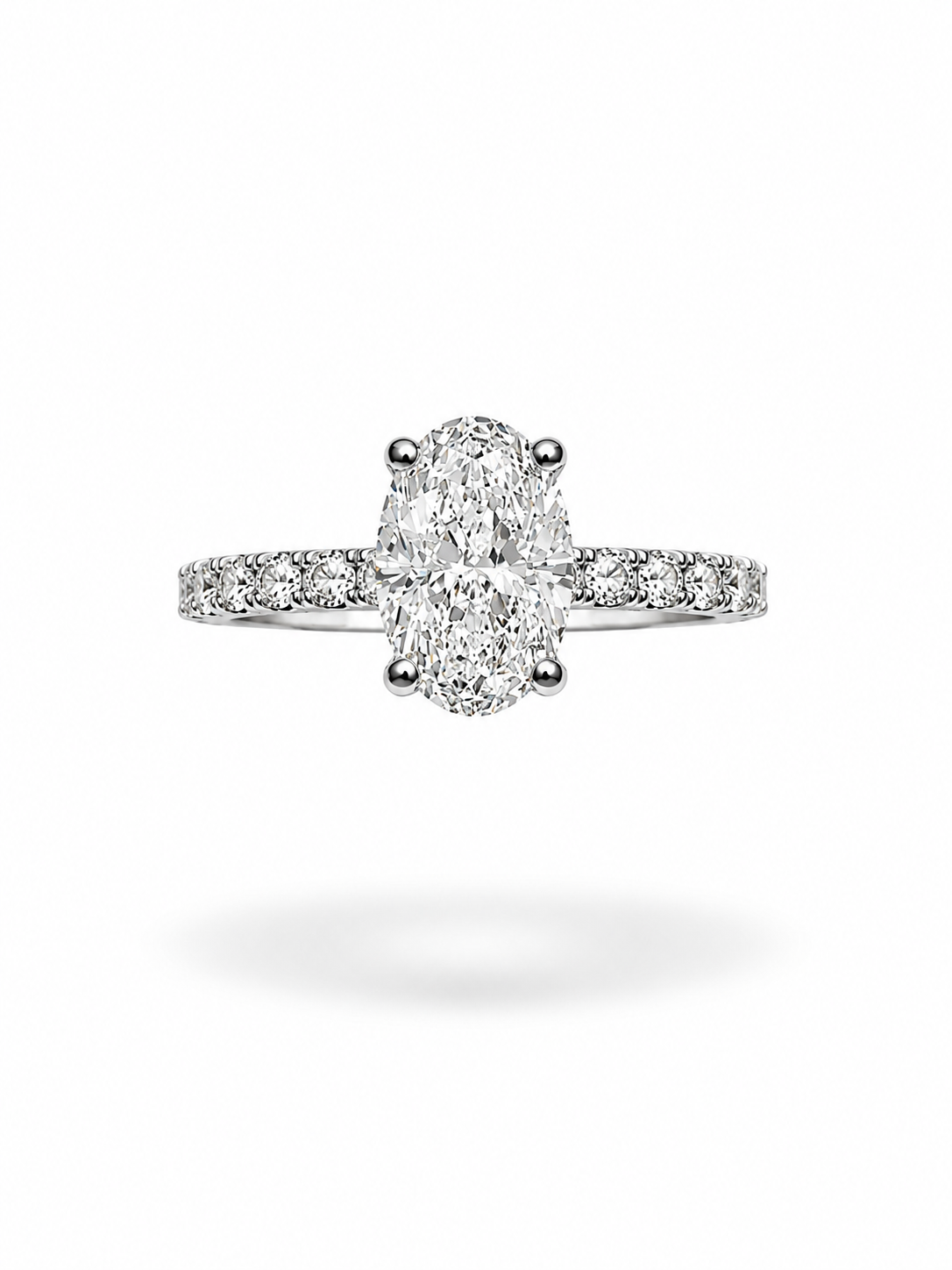 18k wit goud verlovingsring met 2,50ct lab diamanten