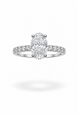 18k white gold engagement ring with 2,50ct lab diamonds