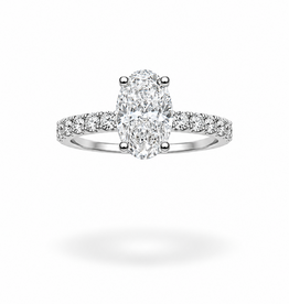 18k wit goud verlovingsring met 2,50ct lab diamanten
