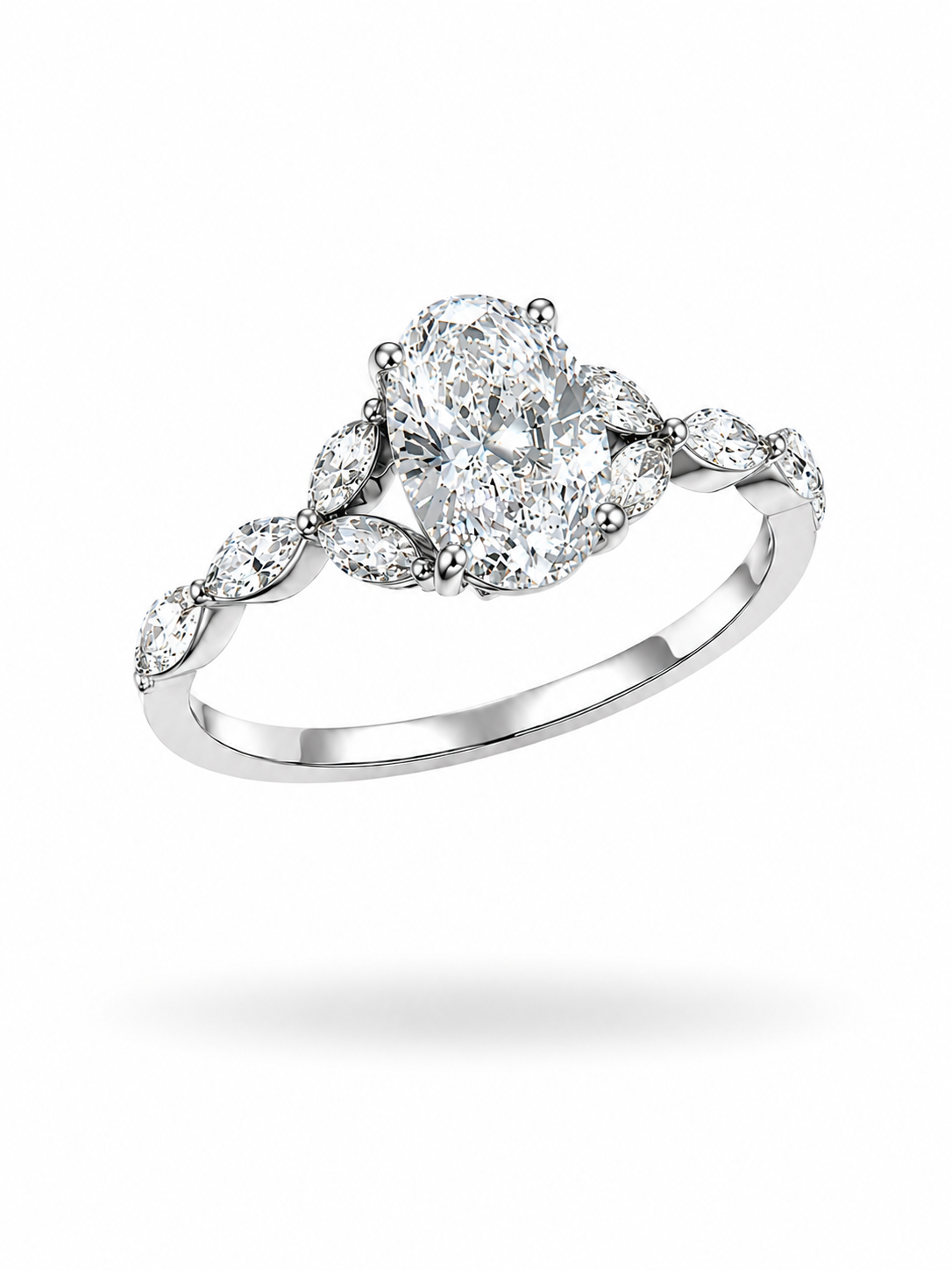 18k wit goud verlovingsring met 1,75 ct lab diamanten