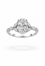 18k wit goud verlovingsring met 1,75 ct lab diamanten