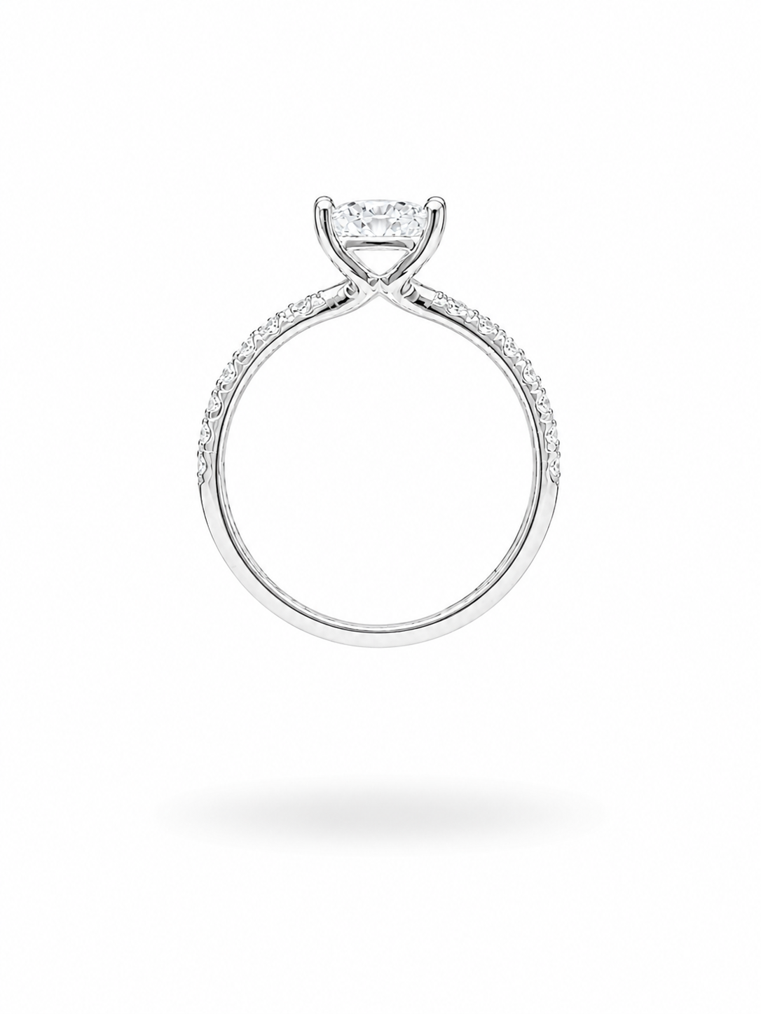 18k wit goud verlovingsring met 1,46 ct lab diamanten