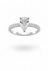 18k wit goud verlovingsring met 1,46 ct lab diamanten