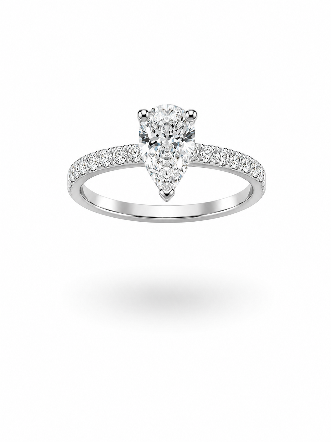 18k wit goud verlovingsring met 1,46 ct lab diamanten