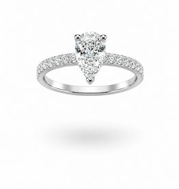18k wit goud verlovingsring met 1,46 ct lab diamanten