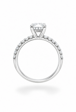 18k white gold engagement ring with 2,83 ct lab diamonds