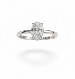18k wit goud verlovingsring met 1,05 ct lab diamant