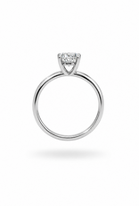 18k white gold engagement ring with 1,05 ct lab diamond
