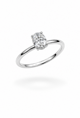 18k wit goud verlovingsring met 1,05 ct lab diamant