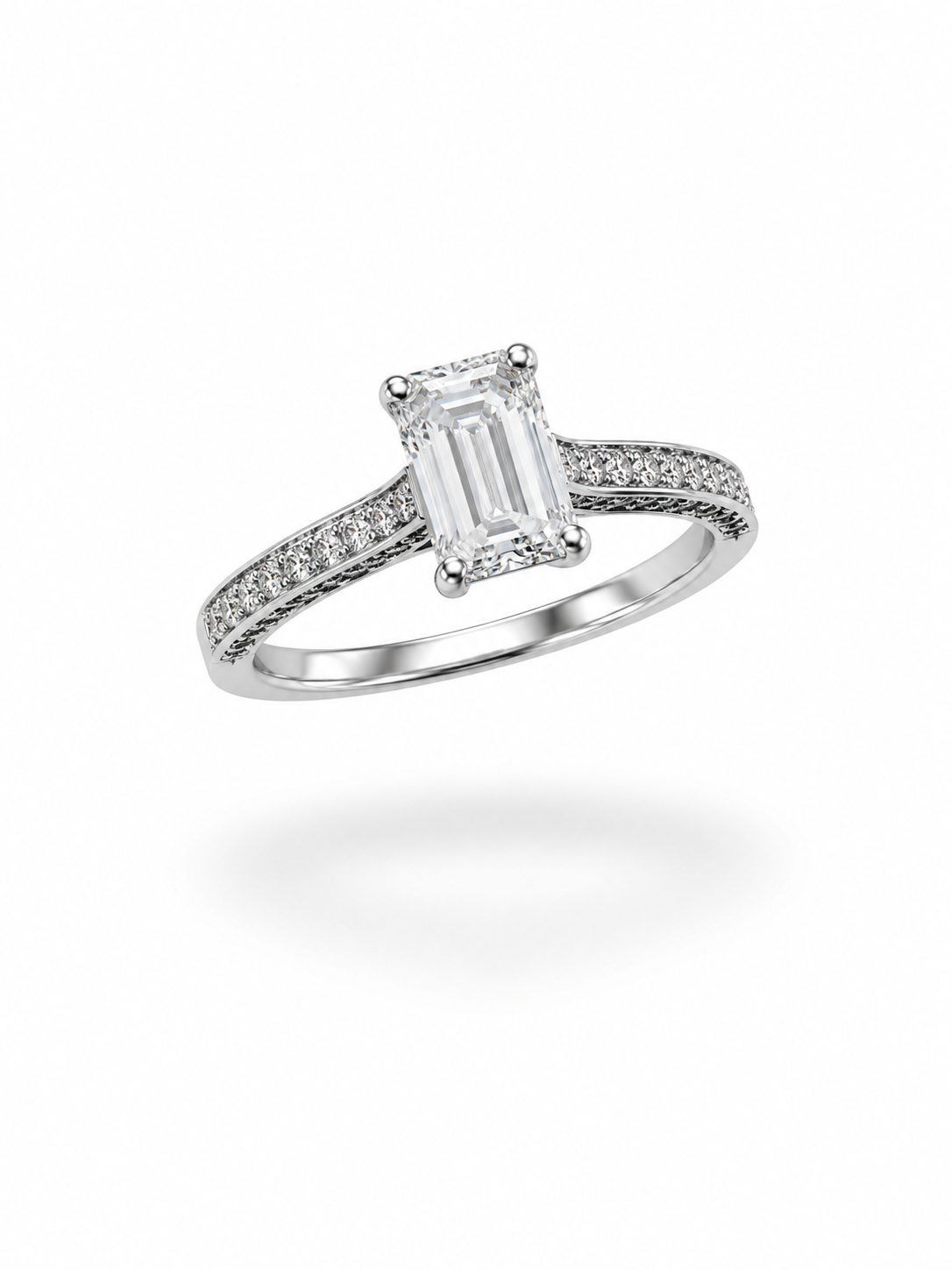18k wit goud verlovingsring met 1,44 ct lab diamanten