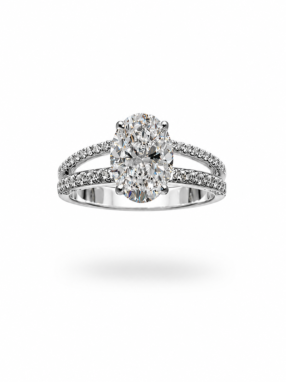 18k wit goud verlovingsring met 2,81 ct lab diamanten