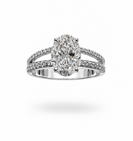 18k wit goud verlovingsring met 2,81 ct lab diamanten