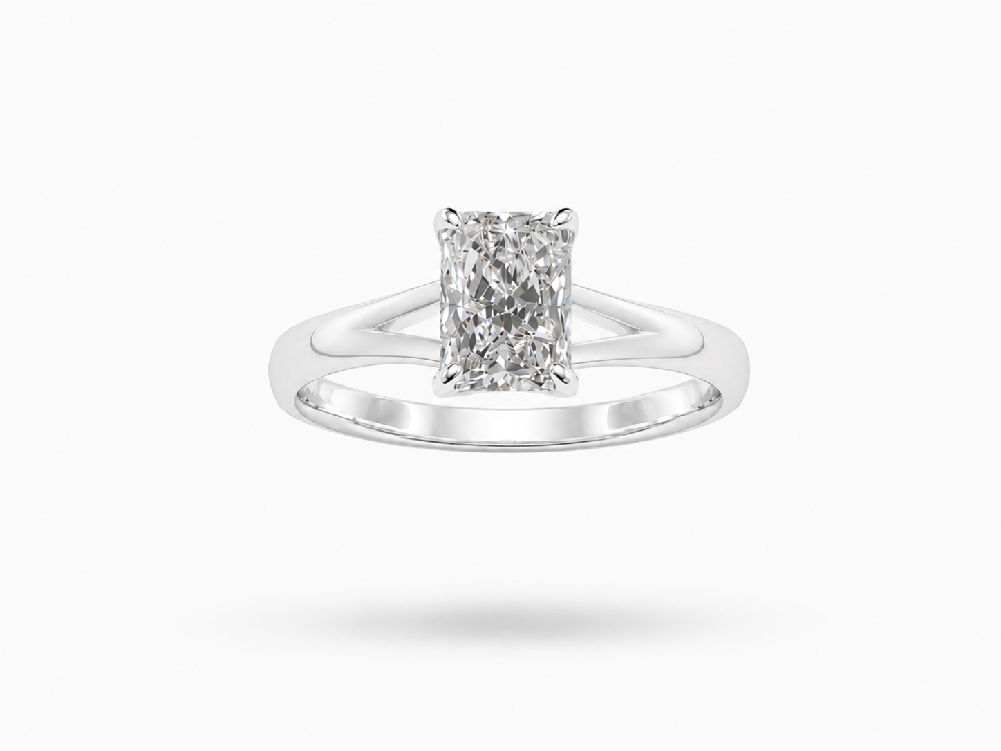 18k wit goud verlovingsring met 1,02 ct lab diamant