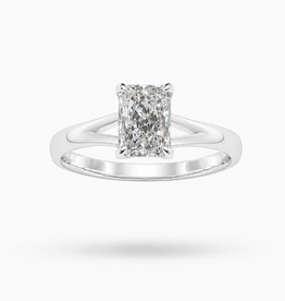 18k white gold engagement ring with 1,02 ct lab diamond