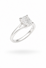 18k white gold engagement ring with 1,02 ct lab diamond