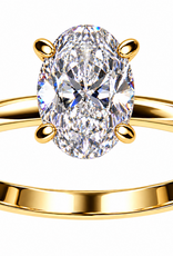 18k geel goud verlovingsring met 1,08 ct lab diamant