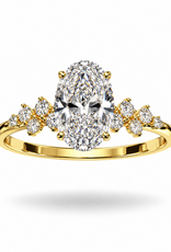 18k geel goud verlovingsring met 1,74 ct lab diamanten