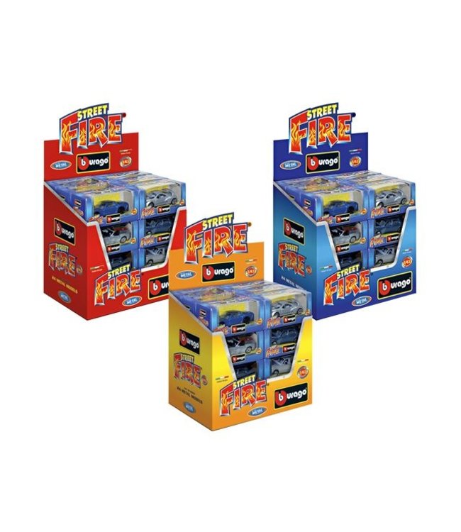 Burago 1:43 Fire Cars display