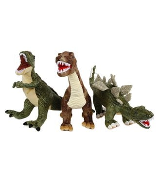 DinoWorld dinosaurus pluche met plastic tanden 3ass 62-73cm