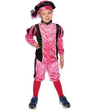Pietenpak Velours Roze/Zwart (128)