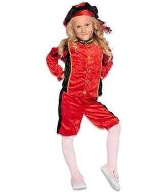 Pietenpak Rood Zwart Velours (140)