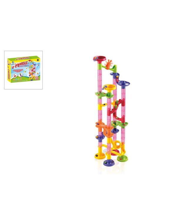 Marble racing deluxe knikkerbaan 80delig