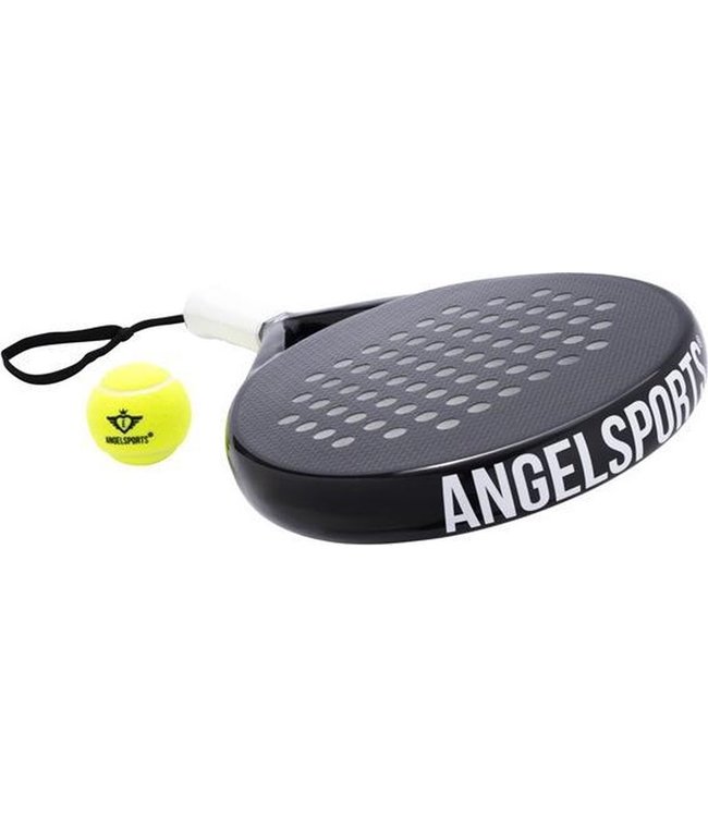 Padel racket P46 in tas 3K Carbon 3D print EVA 17