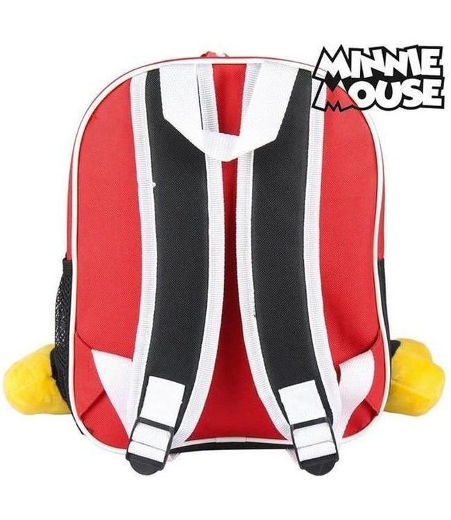 Minnie Mouse rugzak schooltas kinderen rood wit met voetjes