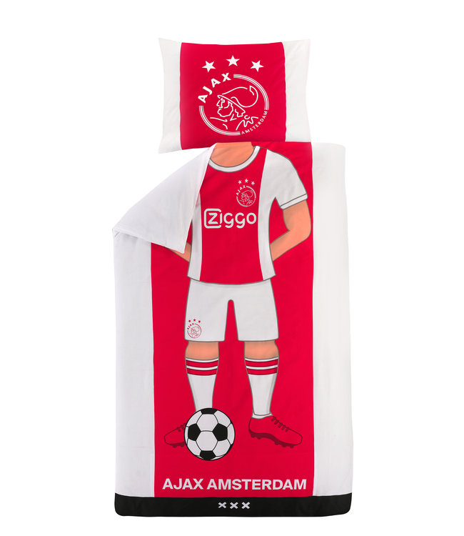 Ajax Dekbedovertrek Speler Rood Wit - Ajax Dekbed