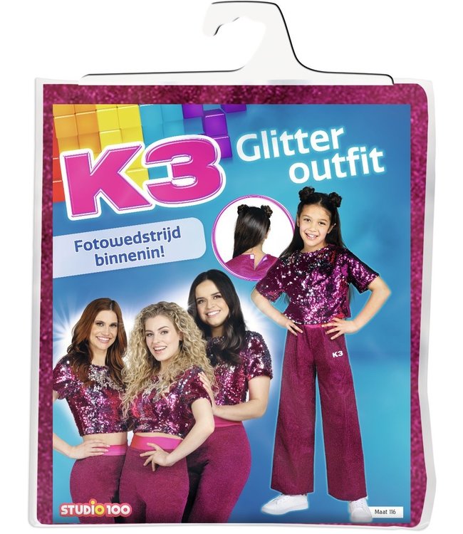 K3 Verkleedpak Glitter 3-5 jaar