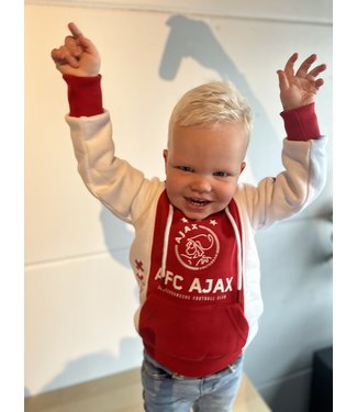 Ajax Kids Hoody Rood Wit Logo