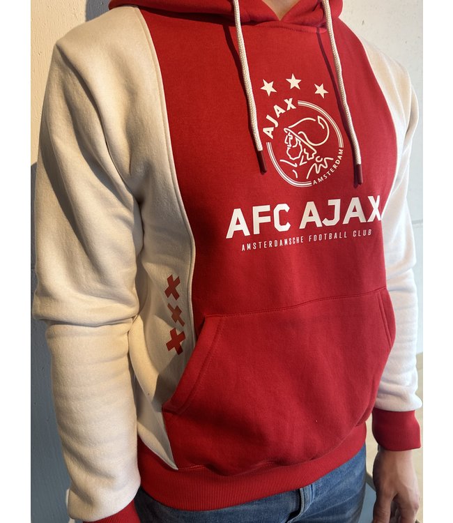 Ajax Hoody Rood Wit Logo