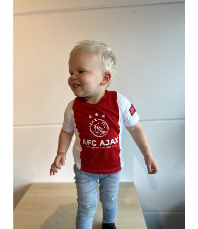 Ajax Kids T-Shirt Rood Wit Logo