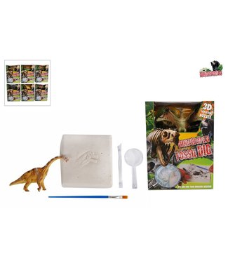 DinoWorld fossiel hakken puzzel met extra dinosaurus figuur