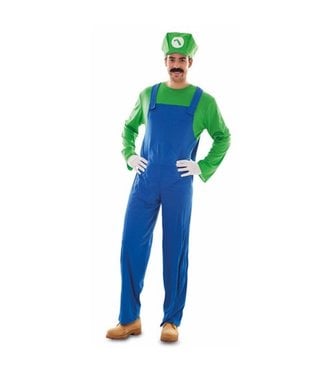 Loodgieter groen (mt M/L) - Carnaval - Super Mario pak -
