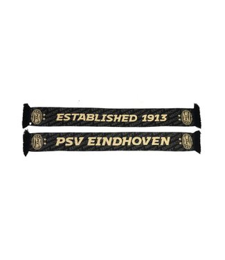 PSV Sjaal Established 1913 zwart-goud 110 jaar