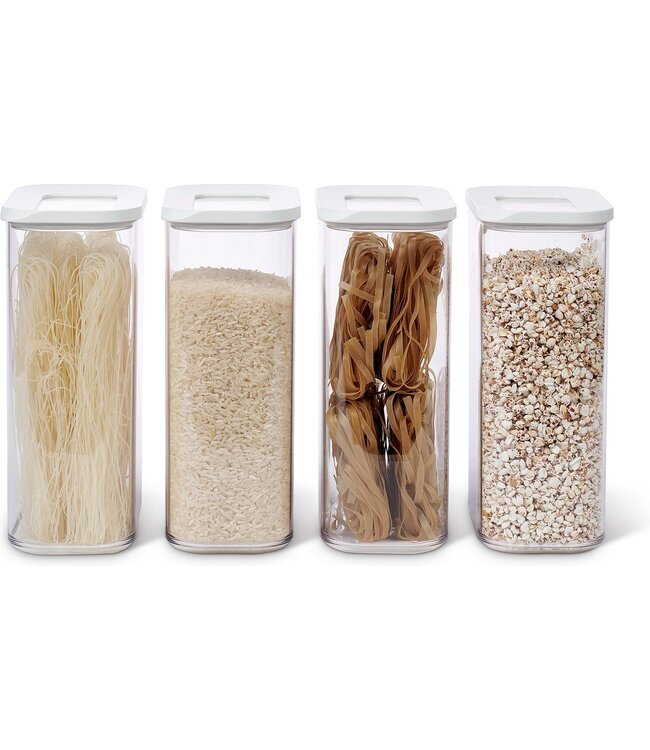 Mepal Modula set bewaardozen – 4x 2000 ml – Voorraaddoos – Wit