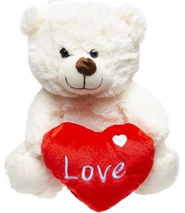 Beer met Hart 23 cm -  Valentijnsbeer -