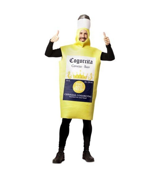 Bierfles / Cerveza maat M/L - Carnaval - Verkleedkleding -