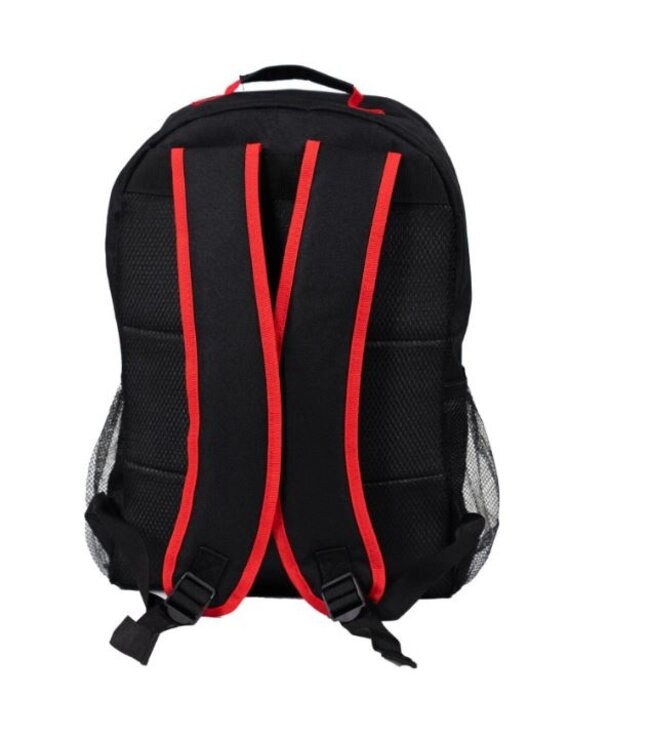 PSV Rugzak Blokken Zwart Rood Medium