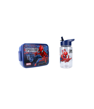 Spiderman Voordeelset Lunchbox en drinkfles Let's Eat