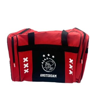 Ajax Sporttas Medium Rood zwart Amsterdam XXX logo